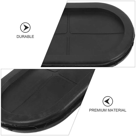 4 Pack Black Rubber Grommets Hole Plug Kit For Wire Protection And Dustproof Sealing Easily Cuttable Oval Wire Gasket close-up