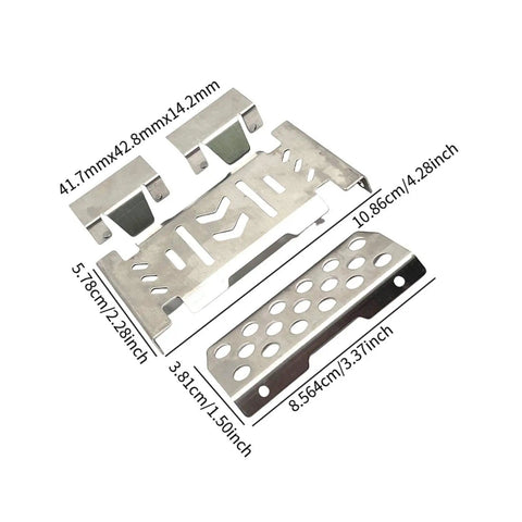 1 To 10 Scale Chassis Skid Plate Upgrade Kit For YK4106 YK4107 RC Model Cars with dimensions