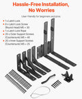 Anti Sag Gate Corner Brace Bracket Kit With Latch Lock For Shed Doors, Corral And Driveway Gates, black hardware pieces.