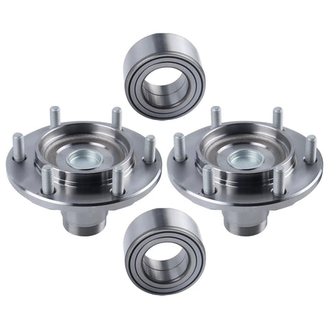 Front Wheel Hub Bearing Kit Pair For Toyota 4Runner 1996-2001, Sequoia 2001-2007, Tundra 2000-2006, Tacoma 1999-2004 2WD Only Replace Parts WH5170112W NT517011710571 NT517011 710571 set