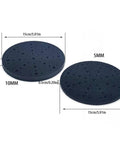 Durable Multi-Hole Sanding Buffer Pad 5.9 Inch Round Sponge Interface Disc With Cushion Backing for Wood Stone Panel Car Dry Sanding, detail of thicknesses.