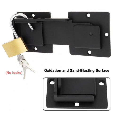 Big Time Security Seven Point Six Inch Aluminum Flip Latch Lock For Exterior Gate And Door With Heavy Duty Alloy Build for secure locking.
