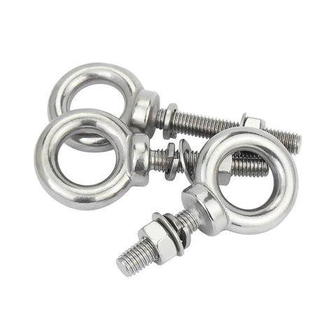 Heavy Duty Eye Bolts Kit For Outdoor Use, Weatherproof And Rust Resistant Hardware Set With High Load Bearing Capacity, Perfect For Ropes, Chains, Lifts, And Tethers In Rain, Sun, And Damp Conditions, M10 stainless steel eye bolts