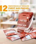 Everlit Care First Aid Travel Pack box with 12 red individually sealed kits