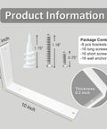 Heavy Duty 10 Inch L Shelf Brackets Set Of 8 Metal White Rustic Industrial Wall Mount Shelving Brackets For DIY Shelves