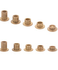 Shop Staple Flanged Sleeve Bearing Assortment Kit 15 Pcs Self Lubricating Bronze Bushings 10 Mm Inner Diameter, bronze bushings displayed