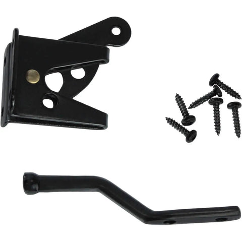 Built Tough Single Sided Wood Fence Gate Latch With Straight Up Rustproof Marine Coating, includes latch and screws.
