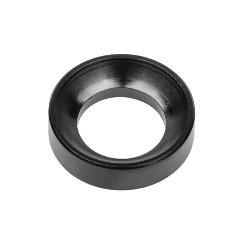 Kickass Grade 5 Titanium M6 Washer Set Featuring Bold Concave And Convex Designs With Matte Black Coating for secure fitting.