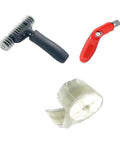 High Performance Carpet Patch Repair Kit With Five Inch Star Wheel Seam Roller, razor knife and tape for home fixes.