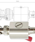 BNC Lightning Arrester 90V Gas Discharge Tube, Male To Female DC 3GHz Surge Protector with technical diagram