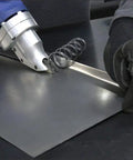 Heavy Duty Electric Metal Cutting Shears With Rotating Jaws Variable Speed 0 To 2500 Rpm cutting 18 gauge steel sheet with precision.