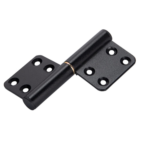 Six Pack 4 Inch Lift Off Flag Hinges Black Anodized Aluminum Removable Door Hinges With Lubricated Pins Screws Not Included RoHS Compliant