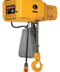 Professional Electric Chain Hoist With Plug In Power For Everyday Grunt Work Built Like A Tank For Heavy Duty Tasks Up To One Ton Lift And Ten Foot Drop Featuring IP55 Weatherproof Housing And Smart Limits, featuring metal design and chain.