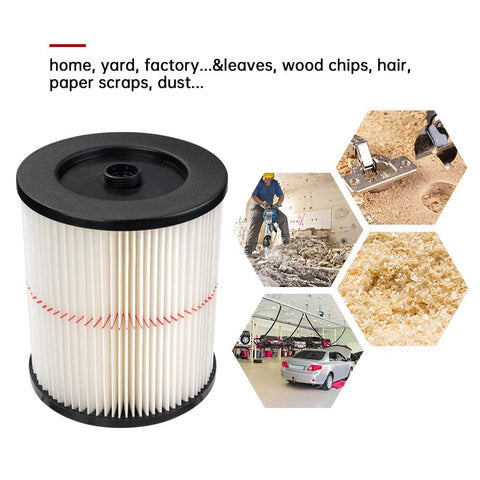 Replacement Red Stripe Cartridge Filter For 9 17816 Shop Vac And Larger Vacuums Fits 5 To 32 Gallon Wet Dry Vacs with usage examples