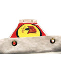 Bottom view of two sided archery target bag with 50 bullseyes, foam core target block, white finish, ideal for practice and range