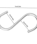Heavy Duty Stainless Steel S Hooks 2.75 Inch Pack Of 100 For Hanging Pots And Pans, Coffee Cups, Clothes, Plants, Jeans Rust Resistant With Smooth Surface And Up To 22 Lbs Capacity