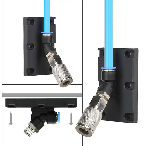 Air Line Kit For Garage Three Eighths Inch By 60 Feet Nylon Tubing With 200 PSI Rating Includes Cutter Tees Mounting Clips Connectors 49 Piece Pro Grade Master Set All In One Air Compressor Accessories For Longer Runs And Easy Installations