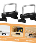 Heavy Duty Roof Rack Clamps For Quick Cargo Carrier Mounts With Noise Reduction Design, shown in a pack of two, side view.