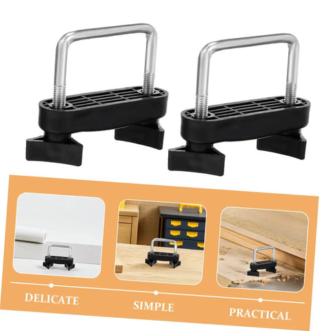 Heavy Duty Roof Rack Clamps For Quick Cargo Carrier Mounts With Noise Reduction Design, shown in a pack of two, side view.