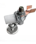 Super Heavy Duty Magnetic Fox Plate Ground Clamps For Welding Pro Shops Super Strong Grip Hold Iron Artifacts Tight On Pipe Clamps close-up view of metal clamp with copper and steel components.