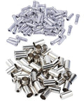 50 Pack Bike Cable End Caps And Brake Cable Ends Aluminum Alloy Crimps For Road And Mountain Bikes, Durable Bicycle Cable