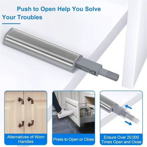 Magnetic Touch Latch Kit 10 Pack For Cabinets And Drawers No Handle Door Release Hardware for sleek, handle-free design
