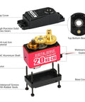 Exploded view of Beefy 20Kg High Torque Digital Servo With Full Metal Gear And Durable Metal Case Waterproof For RC Hobby use.