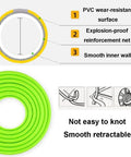 Rock Solid Stainless Steel Retractable Garden Hose Reel Featuring Thirty Meter Tubing and Simple Hand Crank Winding smooth inner wall and wear-resistant surface