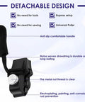 Universal Zipper Repair Kit With 36 Replacement Sliders In Three Sizes Black for backpacks and jackets, close-up of black tool with handle