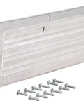 U Shaped Aluminum Door Sweep With Vinyl Seal And Kick Plate For Exterior Doors Draft Blocking Front Door Weather Stripping And Bottom Seal Energy Saving Door Extender 36 Inch Silver with screws shown