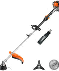 Powerful 3 In 1 Gas Powered String Trimmer With 17 Inch Cutting Width Edger And Brush Cutter 25.4cc Two Stroke Engine