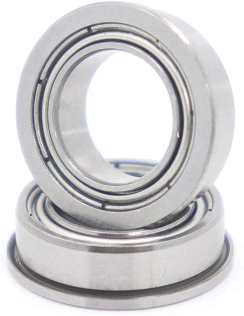 Beefy Flanged Ball Bearings FR1810ZZ 7.939 by 12.7 by 3.967 mm 10 Pack For RC Cars And Model Builds Inch Size Bearings Fits Lynx Super Speedway Front Axle 3 To 16 And Corally Pro 10 1 To 12, two shielded bearings stacked