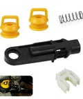 5 Piece Transmission Shifter Linkage Cable Tools Kit For Chevy Buick Chrysler Dodge Durango Grand Cherokee Replacement Bushing Kit OEM 14104 15276979 52855956AG Easy Install, black and yellow bushings with spring
