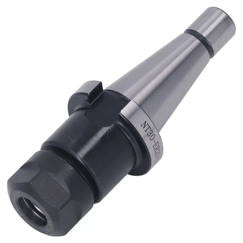 Heavy Duty Milling Chuck Collet Shank Holder For CNC Lathe Operations With Vacuum Quenched Steel Build For Extreme Hardness And Toughness Plus Integrated Structure To Disperse Pressure Like A Boss, NT30 ER20 design.