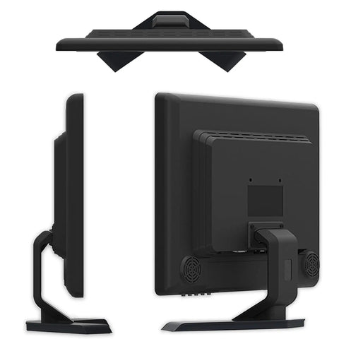 17-Inch 4:3 Security Monitor With 1280x1024 Resolution, No Image Stretching CCTV Screen, shown from side and back angles