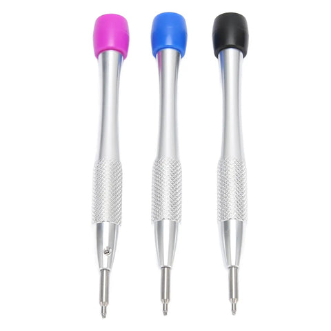 Pro Grade Watch Movement Screwdriver Set with color-coded handles for 3235 movements, lightweight stainless steel, 3-piece set