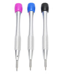 Precision Triangular Tip Watch Repair Screwdriver Set For 3235 Movements, ergonomic aluminum handle, stainless steel tips