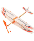 Two Pack Rubber Band Powered Balsa Wood Airplane Glider Kit For Outdoor Fun, Realistic Throwing Glider Aircraft Toy