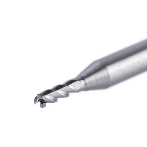 Beefed Up Aluminum End Mills Set One Eighth Inch Shank One Sixteenth Inch Cutting Diameter Upcut Three Flutes Router Bits For Aluminum And Non Ferrous Metals One And A Half Inch Overall Length Five Piece Pack