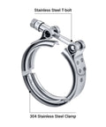 3 Inch V Band Clamp Stainless Steel 304 No Flanges Fits 3.0 Inch Flange, Easy To Install And Remove, Durable Exhaust Clamp