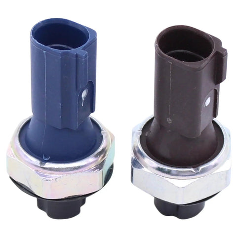 Two Pack Engine Oil Pressure Sensor Sender For Audi A4 A5 A6 Q5 TT And VW Jetta EOS Golf GTI Passat Brown And Blue Connectors Fits 2009 To 2015 Models
