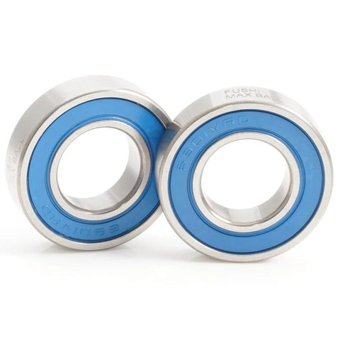 12x24x6mm Chrome Steel Cartridge Bearings Beefed Up With Grease And Sealed With Double Lip Labyrinth Seal Full Complement Balls 4 Pack For Bike Hub Pivots Heavy Duty Load Capacity Smooth Reliable Rotation, two blue sealed bearings