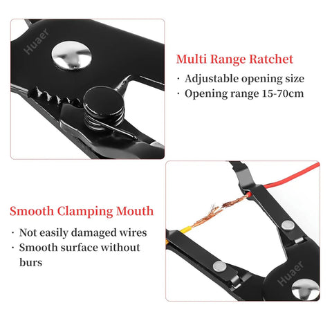 Car Soldering Pliers Multi-Function Wire Welding Clamp showcasing adjustable jaw and smooth clamping mouth for auto repairs.