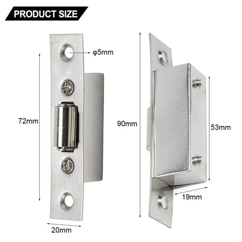 Stainless Steel Cabinet Door Catch Roller Latch For Cabinets And Cupboards, No Fuss Install With Screws, dimensions illustration