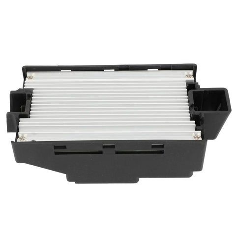 Straight Up Reliable AC Blower Motor Resistor For Chevy And Buick Cars 2011 To 2016 solid black and silver unit with fins.