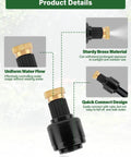 Detailed view of Thirty Piece One Quarter Inch Quick Connect Brass Misting Nozzles Set For Drip Irrigation Sprayer features