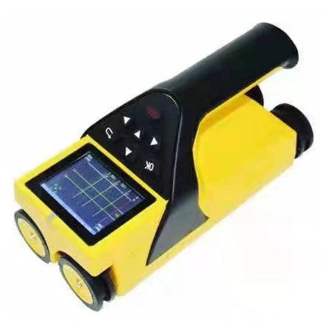 Heavy Duty Stud Finder Wall Scanner Delivers Boss Level Accuracy Pipe And Cable Detector Plus Concrete Thickness Measurer displaying LCD screen.