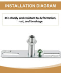 Installation diagram of 4 Inch Ceiling Light Mounting Bracket Kit Four Pack Universal Lamp Crossbar Hardware Set.