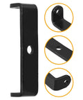Beefy U Shaped Shelf Brackets With Center Hole Heavy Duty Black Metal Brackets