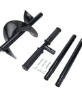 Heavy Duty Garden Auger Drill Bit 5.9 Inch By 33 Inch Handheld Post Hole Digger components with non-slip handle